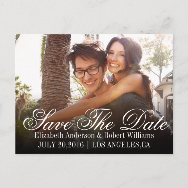 Cartão Postal De Anúncio Salve A Data | Salve A Data Do Nosso Casamento (Frente)