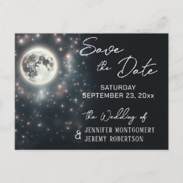 Cartão Postal De Anúncio Salve a Data Starry Night