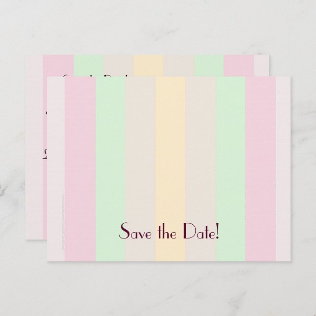 Cartão Postal De Anúncio Salve a Festa de aniversário 60ª Data, Pastel Stri (Frente/Verso)