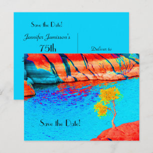 Cartão Postal De Anúncio Salve o cartão-postal de celebração de aniversário