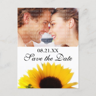 Cartão Postal De Anúncio Salve o Cartão-Postal de Data do Casamento