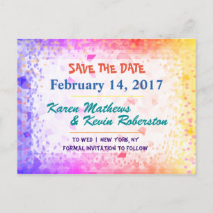 Cartão Postal De Anúncio Salve o Dia Arco-íris Sol