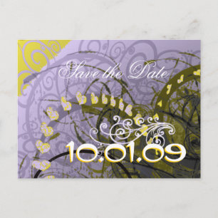 Cartão Postal De Anúncio Salve O Dia Corações Amarelos -