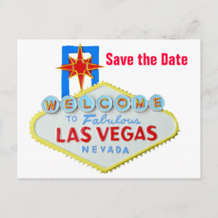 Cartão Postal De Anúncio Salve o Encontro em Las Vegas