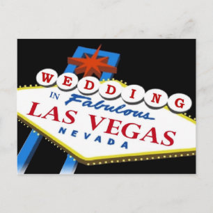 Cartão Postal De Anúncio Samantha & Gary 2010 O CASAMENTO Em Las Vegas