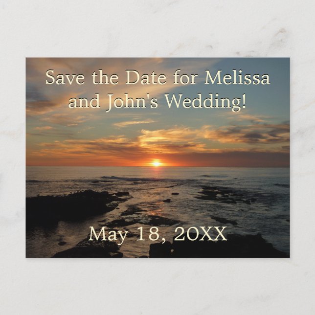 Cartão Postal De Anúncio San Diego Sunset II Vista da Califórnia (Frente)