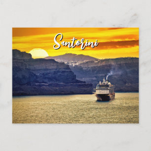 Cartão Postal De Anúncio Santorini