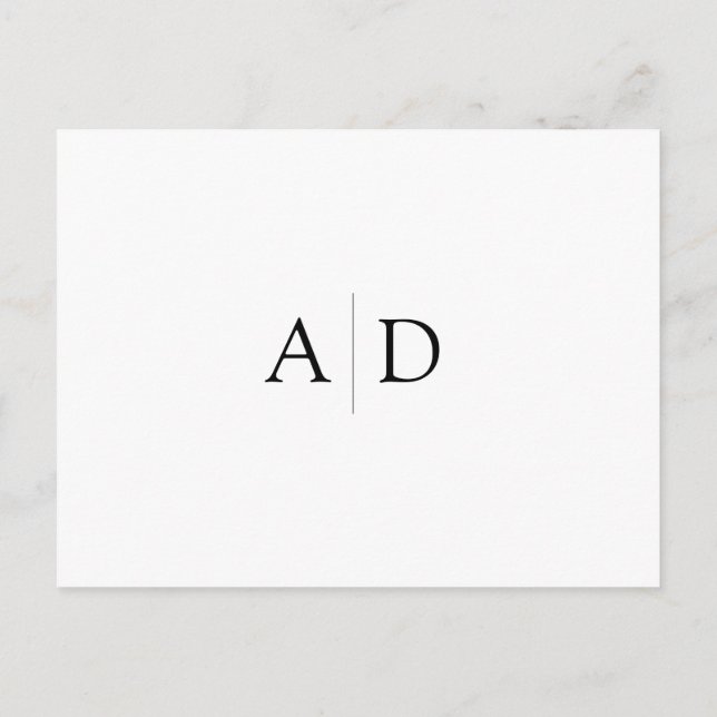 Cartão Postal De Anúncio  Save the Date Card Customizable (Verso)