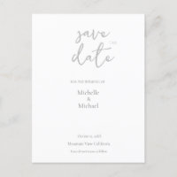 Script Calliographic Wedding Modern Save the Date