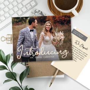 Cartão Postal De Anúncio Script Casual de Apresentação de Fuga para Fotos