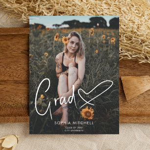 Cartão Postal De Anúncio Script de Assinatura Foto Coração Festa de Formatu