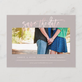 Cartão Postal De Anúncio Script de Pincel Moderno do PixDezines BlushFaux R