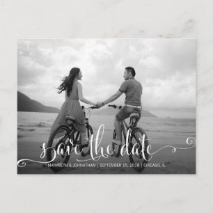 Cartão Postal De Anúncio Script Moderno Salve O Cartão-Postal De Foto De Da