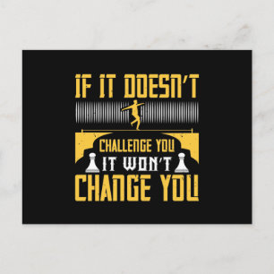 Cartão Postal De Anúncio Se Não Desafia Você, Não O Mudará