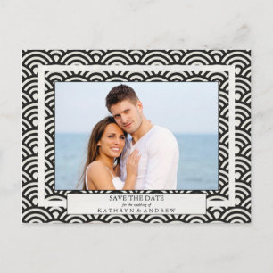 Cartão Postal De Anúncio Seigaiha Japonês Ondas Salva A Fotografia Da Data