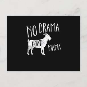 Cartão Postal De Anúncio Sem Drama Goat Mama - Engraçada Bonitona Mãe - P
