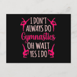 Cartão Postal De Anúncio Sempre faça ginástica ginástica ginástica, gin