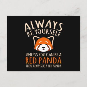 Cartão Postal De Anúncio Sempre Seja Um Panda Vermelho Fofo Animal Amante d