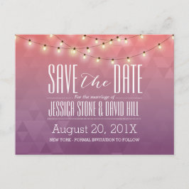 Cartão Postal De Anúncio Sequência Moderna Iluminação Elegante Casamento Sa