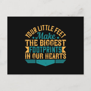 Cartão Postal De Anúncio Seu Pé Pequeno, Faça As Maiores Pegadas Em O