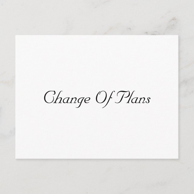 Cartão Postal De Anúncio Simples Adiamento de Casamento  (Frente)