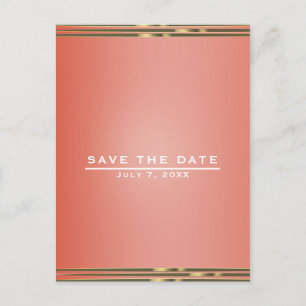 Cartão Postal De Anúncio Simples Elegante Capa de Listras para Casamento Sa