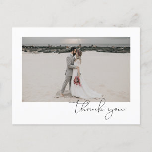Cartão Postal De Anúncio Simples Elegante Sofisticado Minimal Foto Casament