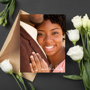 Cartão Postal De Anúncio Simples Foto Orçamento Casamento Salvar a Data