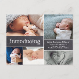 Cartão Postal De Anúncio Simples Introdução Quadro Negro Múltiplas Fotos de