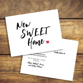 Cartão Postal De Anúncio Simples minimalista nova casa doce engraçado mudan