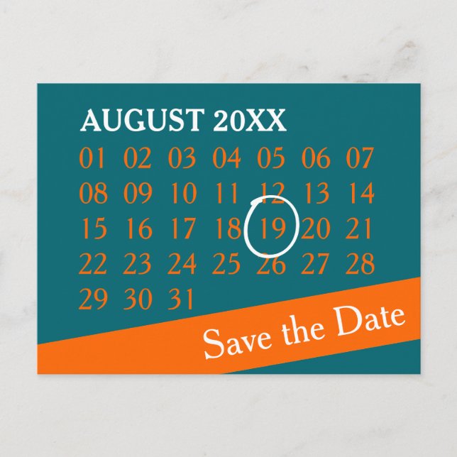 Cartão Postal De Anúncio Simplesmente Personalizar Calendário + sua foto, b (Frente)