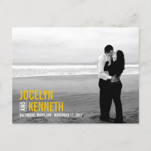 Cartão Postal De Anúncio Simplicidade Pura Salve A Data Postcard - Mostarda