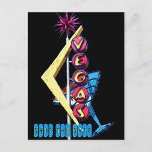 Cartão Postal De Anúncio Sinal de casamento neon legal em Las Vegas