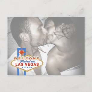 Cartão Postal De Anúncio Sinal de Las Vegas Salve o Cartão-Postal de Data