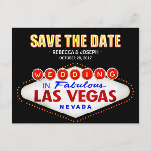 Cartão Postal De Anúncio Sinal Neon de Las Vegas - Salve o Casamento de Dat