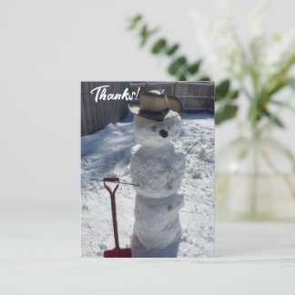 Cartão Postal De Anúncio Snowman
