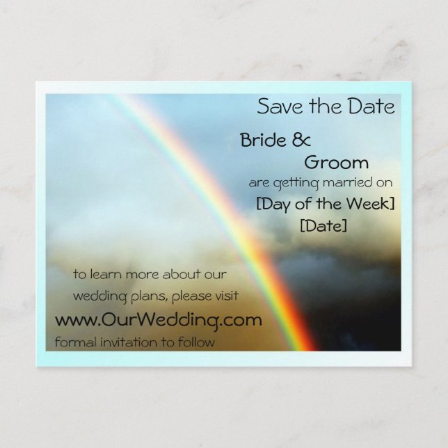 CARTÃO POSTAL DE ANÚNCIO SOBRE O ARCO-ÍRIS (Frente)