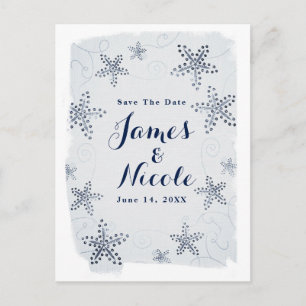 Cartão Postal De Anúncio Starfish & Sequins Beach Elegante Salve a data