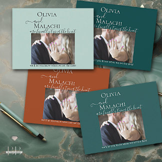 Cartão Postal De Anúncio Sua Foto Finalmente Casando