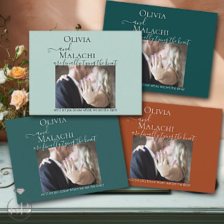 Cartão Postal De Anúncio Sua Foto Finalmente Casando