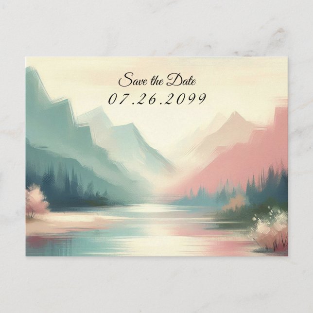 Cartão Postal De Anúncio Suaves Ecos das Montanhas (Frente)