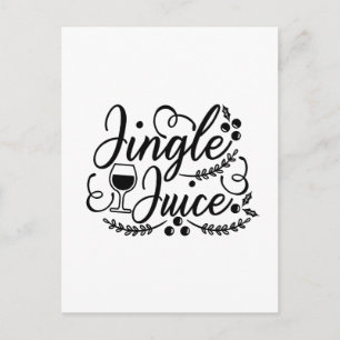 Cartão Postal De Anúncio Suco de Jingle Piada Cerveja Natal Bebendo