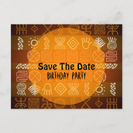 Cartão Postal De Anúncio Summer Ethnic 18º aniversário Salvar a data