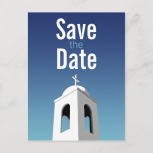 Cartão Postal De Anúncio Summer Mediterrânica, salvar a data