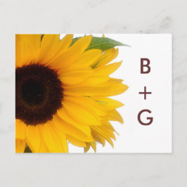 Cartão Postal De Anúncio Sunflower Save the Date Postcard