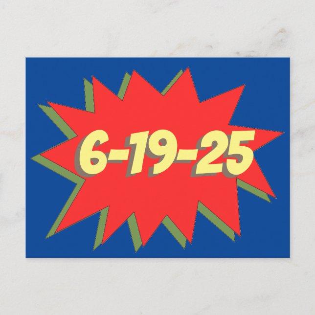 Cartão Postal De Anúncio Super Herói Comic Salve A Data (Frente)