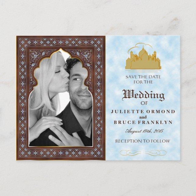 Cartão Postal De Anúncio Taj Mahal - Estilo Boêmiano Oriental (Frente)