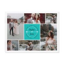 Teal Obrigado Colagem Foto De Casamento