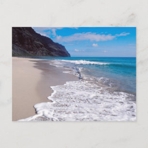 Cartão Postal De Anúncio Tema de Casamento de Praia Foto para Salvar as Dat