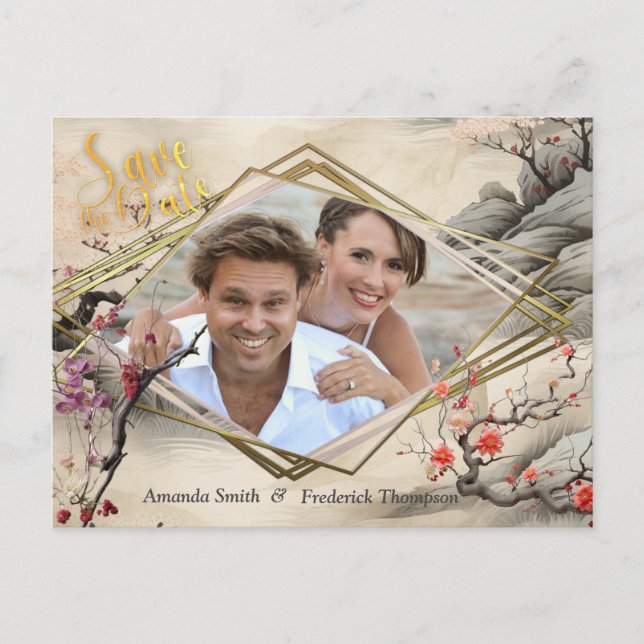 Cartão Postal De Anúncio tema Serene Tranquilidade Ikebana Japonês (Frente)